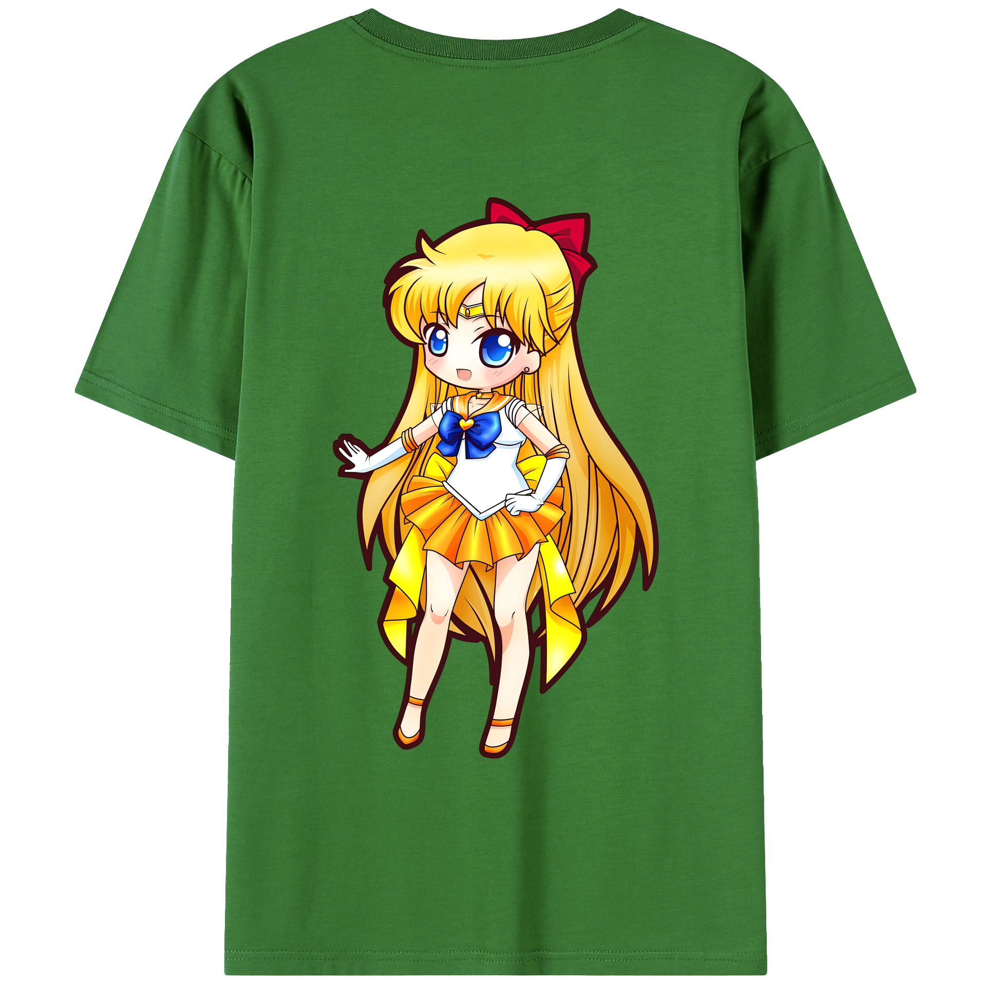 （画像用） 美少女戦士セーラームーン 愛野 美奈子 あいの みなこ Sailor Moon Aino Minako レディース半袖Tシャツ(バックプリント)